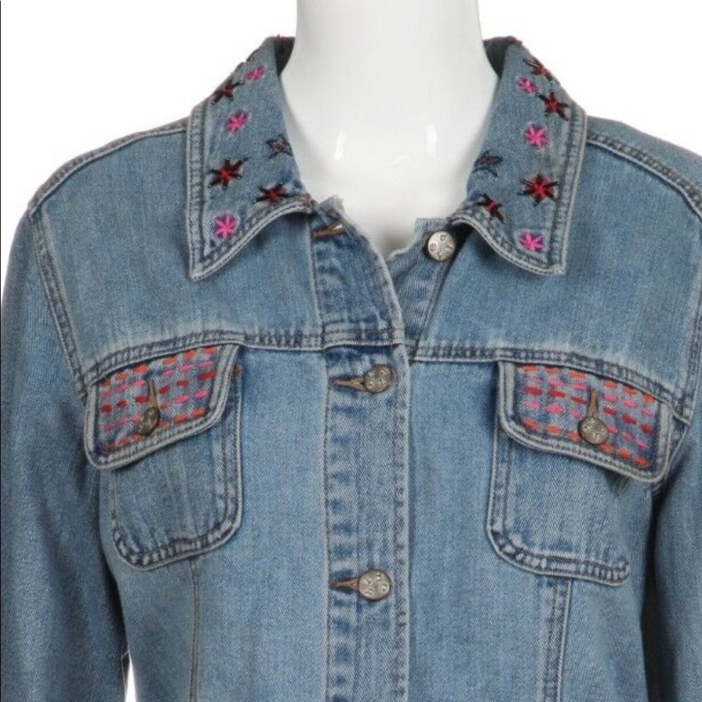 So Blue Sigrid Oslen Denim Jacket Embroidered - image 2